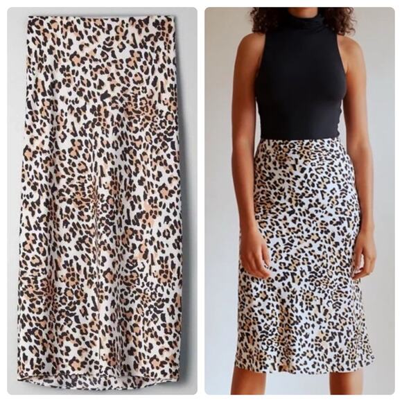 Aritzia Dresses & Skirts - Aritzia Babaton Leopard Midi Slip Skirt